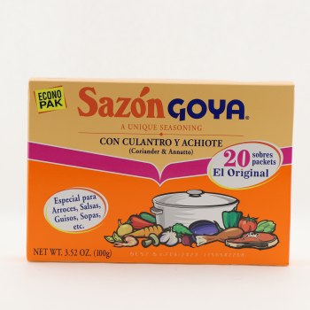 Sazon goya, a unique seasoning, (coriander & annatto) - 0041331037792