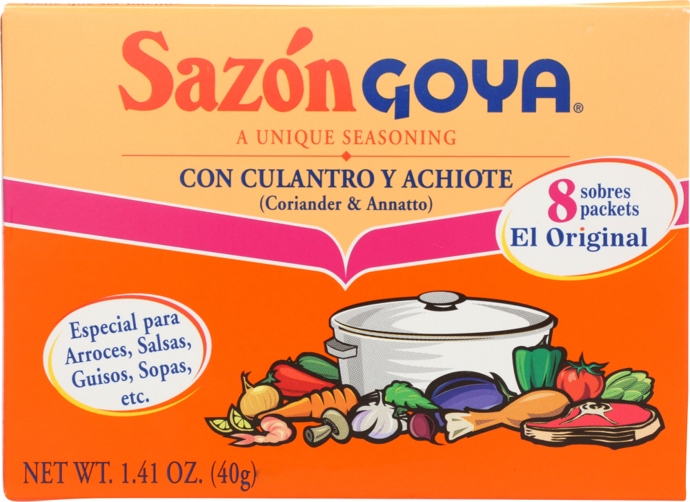 Sazon Goya, Coriander & Annatto Seasoning - 041331037822