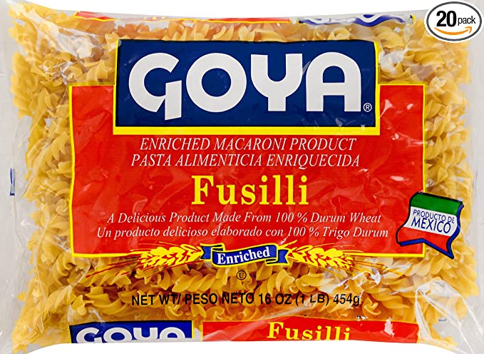  Goya Foods Fusilli Pasta, 16-Ounce (Pack of 20)  - 041331039598