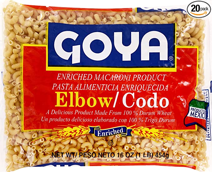  Goya Foods Elbows Pasta, 16-Ounce (Pack of 20)  - 041331039659