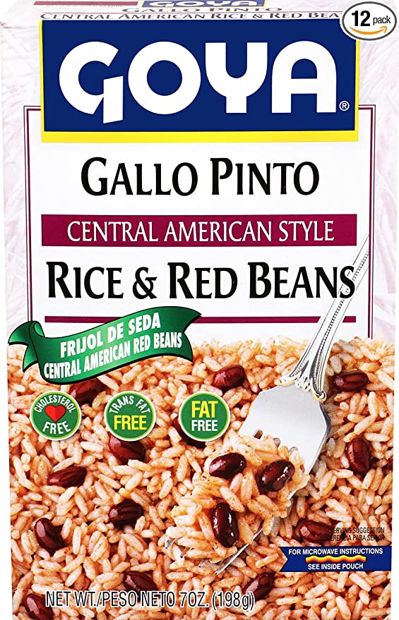 Goya Foods Central American Rice & Red Beans Rice Mix, Chicken , 7 Ounce (Pack of 12) - 041331125949