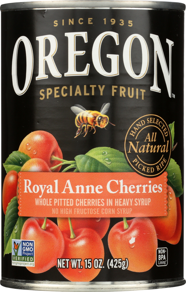 OREGON: Light Sweet Cherries in Heavy Syrup, 15 oz - 0041345337123