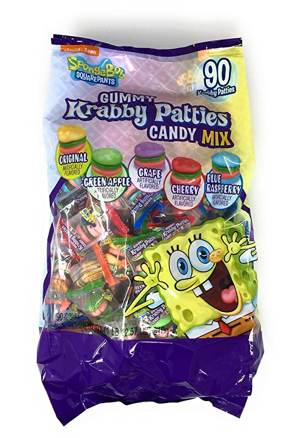 Spongebob Squarepants Gummy Krabby Patties Candy Mix - 041376102271