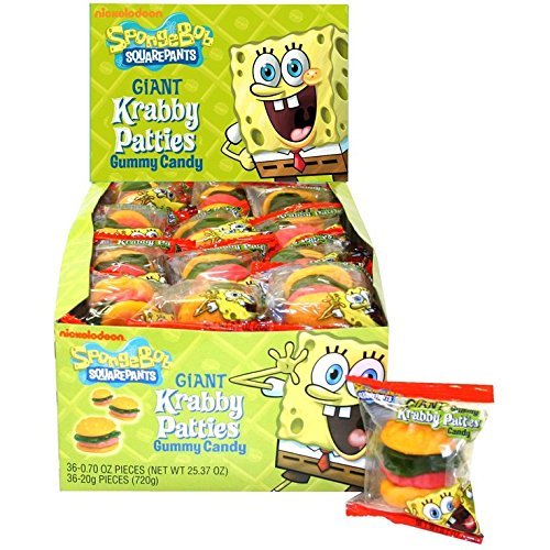 Giant Krabby Patties Gummy Candy - 041376103711