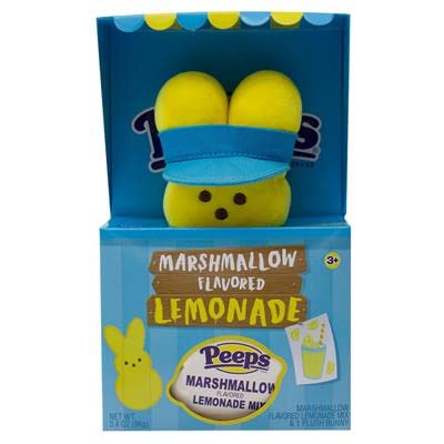 Peeps Plush Bunny Lemonade Stand Set - Easter Basket Stuffer (blue) - 041376713866