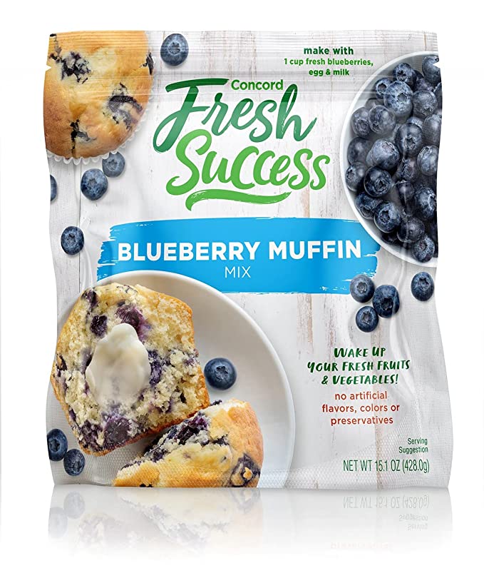Concord BLUEBERRY Muffin Mix - 6 (SIX) 15oz Boxes - 041409002530