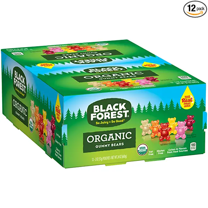 Black Forest Organic Gummy Bears, 2 Ounce, Pack of 12 - 041420222108