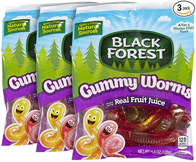Black Forest, Gummy Worms, Lemon+Orange, Apple+Cherry, Pineapple+Cherry - 041420744020