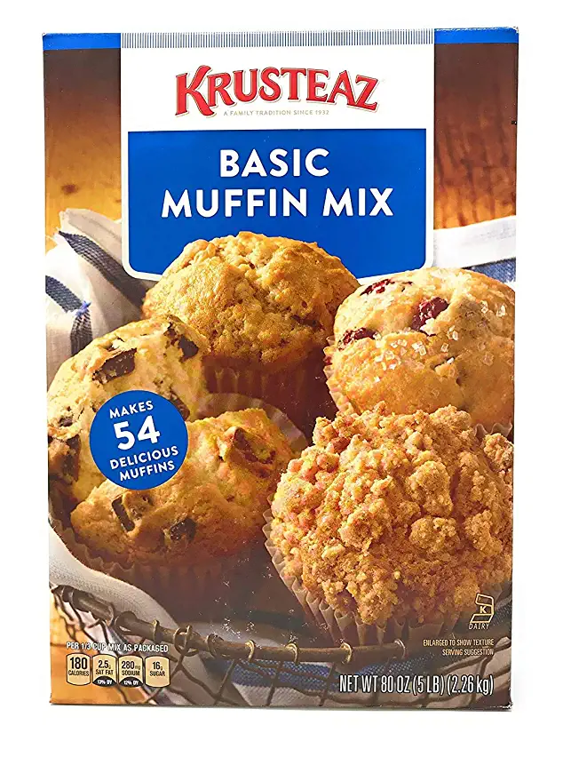 Krusteaz Basic Muffin Mix, 80 OZ (Pack of 1) - 041449103303