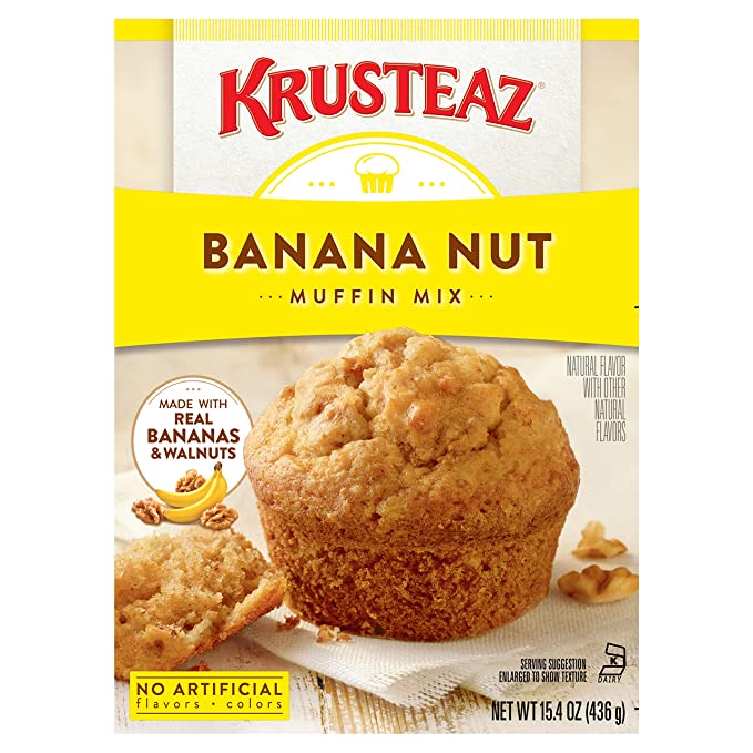  Krusteaz Banana Nut Muffin Mix, 15.4 oz  - 041449402277