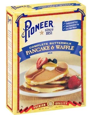  Pioneer Brand Complete Buttermilk Pancake & Waffle Mix, 32 Ounce  - 041460311053