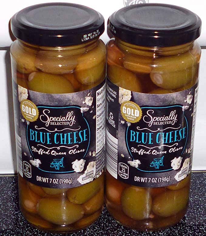  Specially Selected Gold Taste Award Blue Cheese Stuffed Queen Olives (2 Pack)  - 041498140793