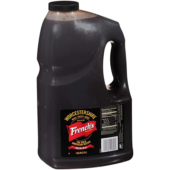  French's Worcestershire Sauce, 1 gal - One Gallon Container of Gluten-Free Worcestershire Sauce, Perfect as Meat Tenderizer, Marinades, Sauces and More  - 041500053080