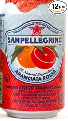  San Pellegrino Sparkling Beverage, Aranciata Rossa (Blood Orange), 11.15 Fl Oz (Pack of 12)  - 041508333658