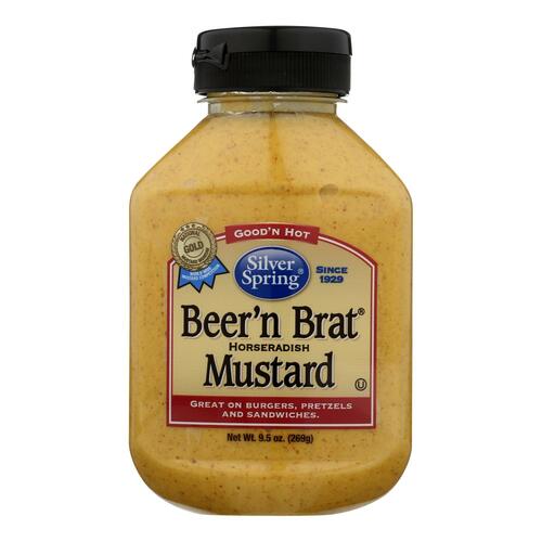 Silver Spring Squeeze - Mustard - Beer Brat - Case Of 9 - 9.5 Oz - 041543150197