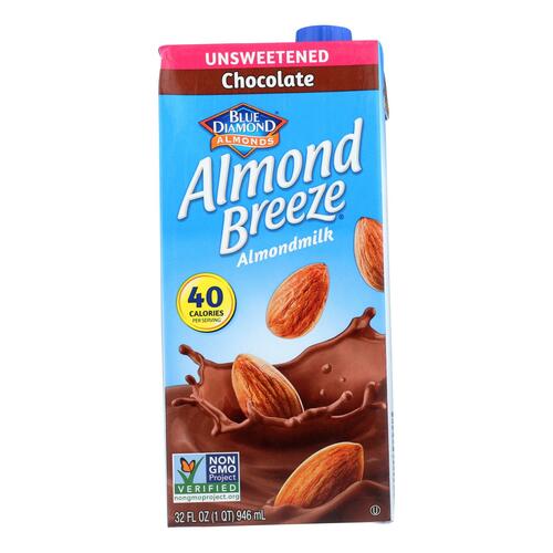 Almond Breeze - Almond Milk - Unsweetened Chocolate - Case Of 12 - 32 Fl Oz. - 041570054185