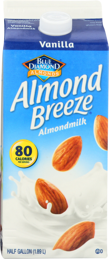 BLUE DIAMOND: Almond Breeze Almondmilk Vanilla, 64 oz - 0041570056219