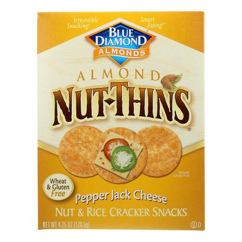 Blue Diamond - Nut Thin Crackers - Pepper Jack - Case Of 12 - 4.25 Oz. - 041570058732