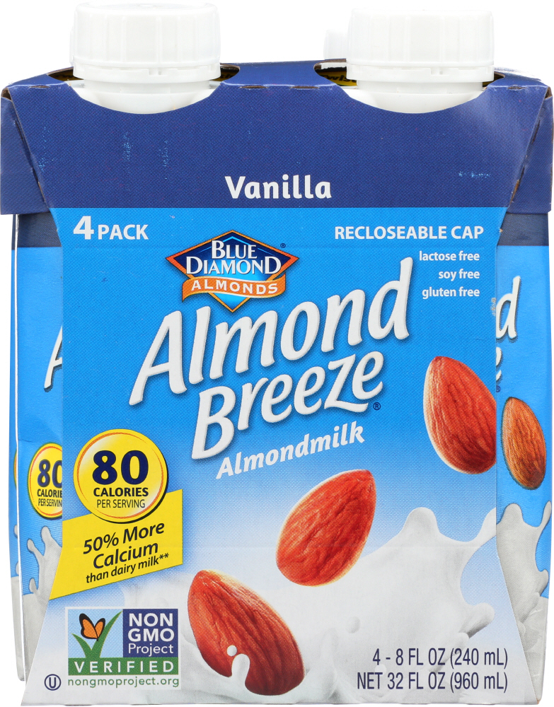 BLUE DIAMOND: Almond Vanilla Beverage 4 Pack, 8 oz - 0041570110966