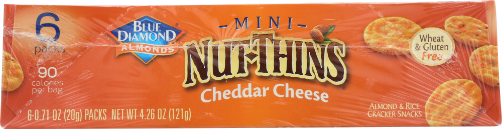 BLUE DIAMOND: Cheddar Cheese Nut Thins Mini, 4.26 oz - 0041570130032
