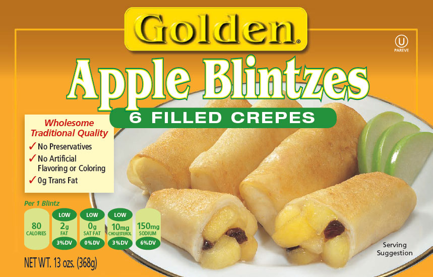 GOLDEN: Apple Raisin Blintzes, 13 oz - 0041641101060