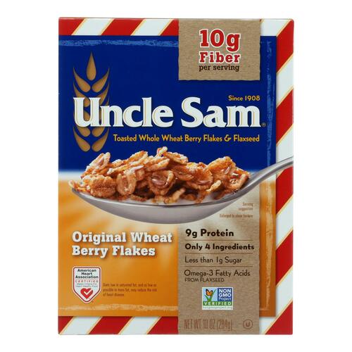 UNCLE SAM: Original Whole Wheat Berry and Flaxseed Cereal, 10 oz - 0041653456783