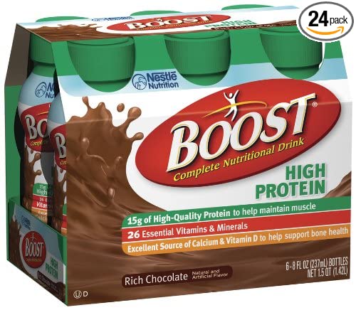 Boost High Protein Nutritional Energy Drink, Chocolate, 8 Ounce Bottle (Pack of 24) - 041679940365