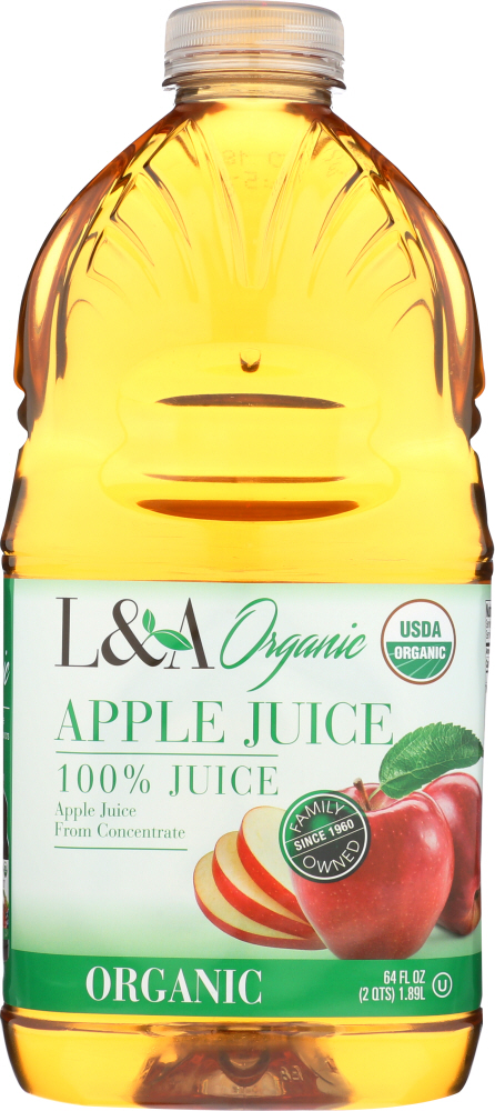 L & A JUICE: Apple Juice Organic, 64 oz - 0041755310006