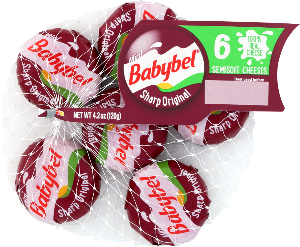 MINI BABYBEL: Sharp Original Cheese, 4.20 oz - 0041757018375