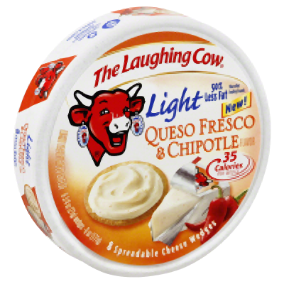 LAUGHING COW: Queso Fresco and Chipotle Wedge Cheese, 6 oz - 0041757054144