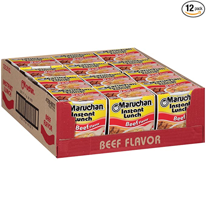  Maruchan Instant Lunch Beef, 2.25 Oz, Pack of 12  - 041789001222