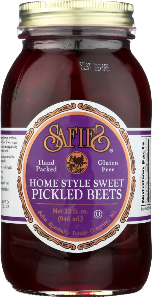 SAFIE: Sweet Pickled Beets, 32 oz - 0041798001404