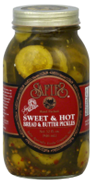Safies, Sweet & Hot Bread & Butter Pickles - 041798003354