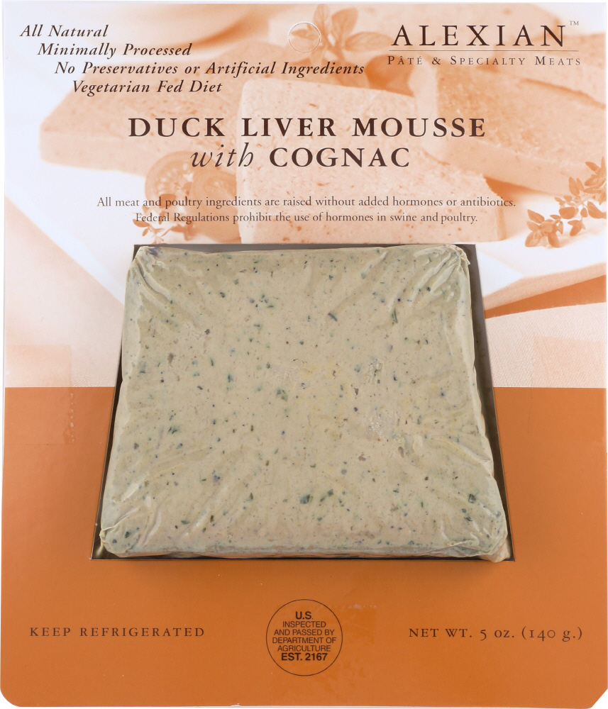 ALEXIAN: Duck Liver Mousse with Cognac, 5 oz - 0042251000507