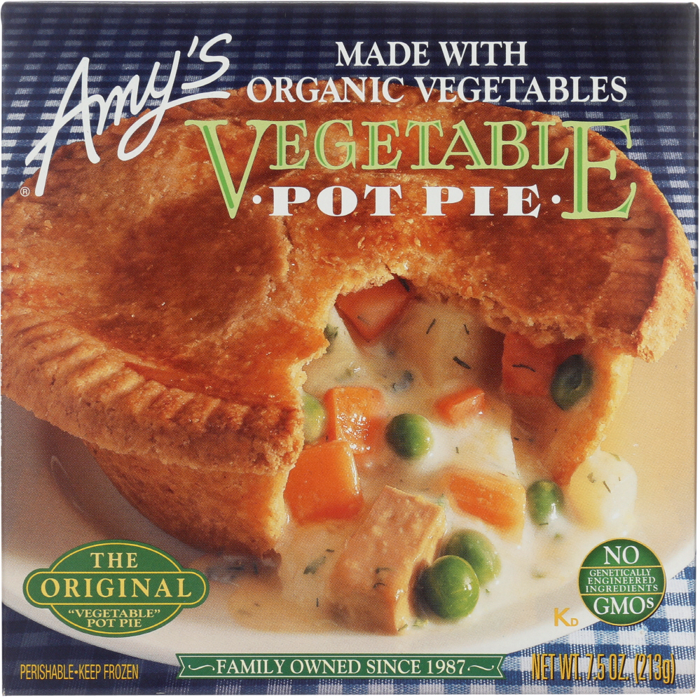 AMY’S: Organic Vegetable Pot Pie, 7.5 oz - 0042272000203
