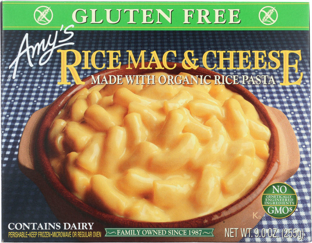 AMY’S: Gluten Free Rice Pasta Rice Mac & Cheese, 9 Oz - 0042272000456