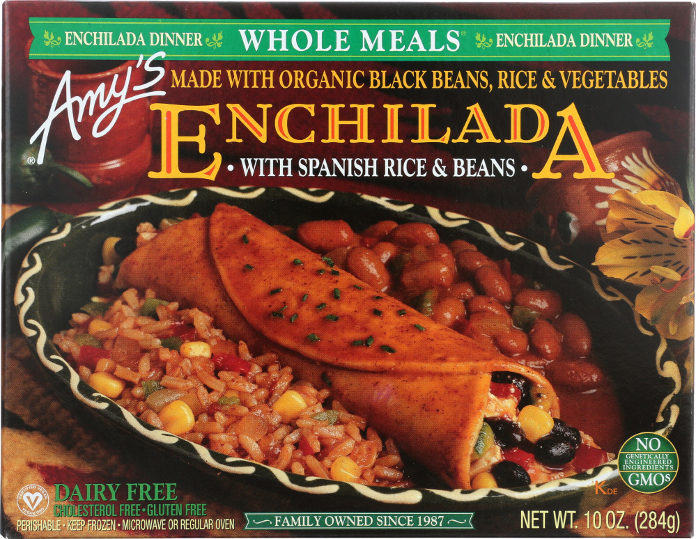 AMY’S Whole Meals Black Bean Enchilada, 10 oz - 0042272000517