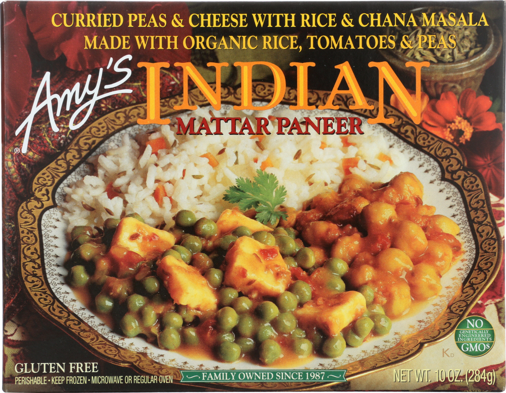 AMY’S: Indian Mattar Paneer, 10 Oz - 0042272000586