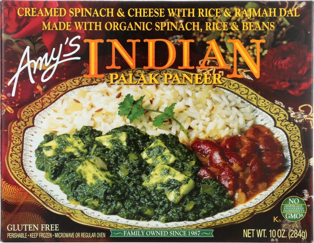 AMY’S: Indian Palak Paneer Gluten Free, 10 oz - 0042272000593