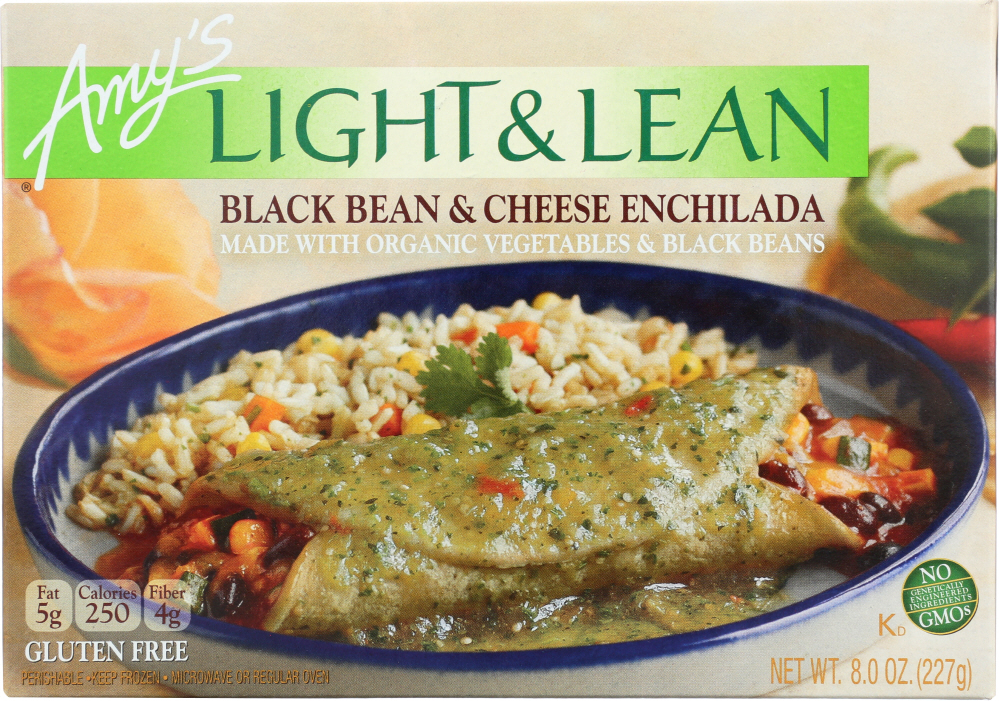 AMY’S: Light & Lean Black Bean & Cheese Enchilada, 8 Oz - 0042272000630
