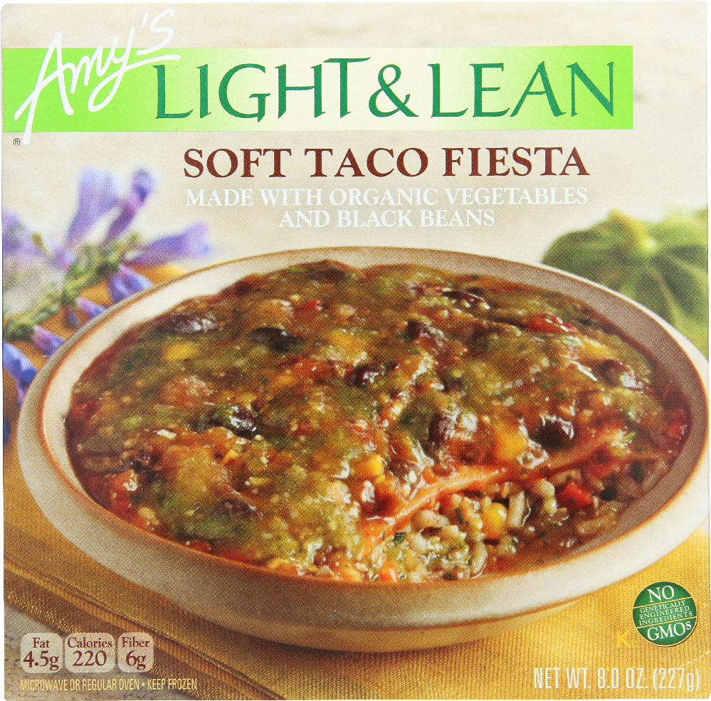 AMY’S: Light & Lean Soft Taco Fiesta, 8 oz - 0042272000647