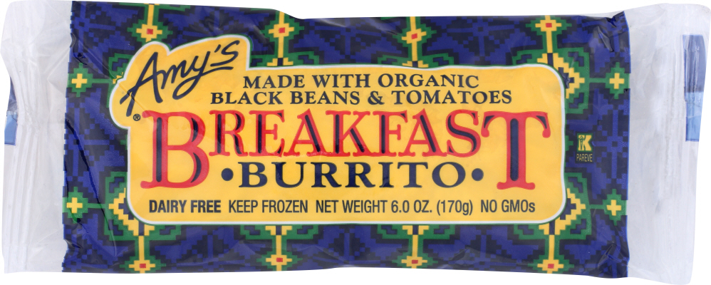 AMYS: Dairy Free Breakfast Burrito, 6 oz - 0042272000722