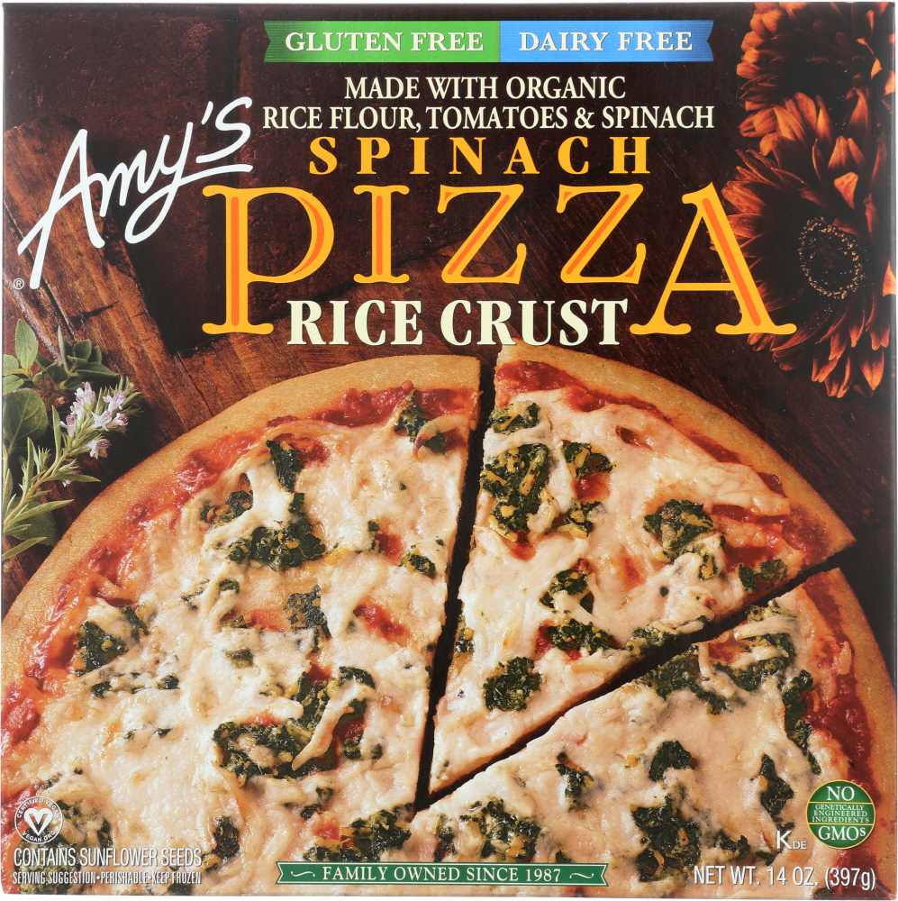 Spinach Pizza Rice Crust - cocktail