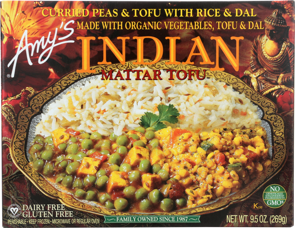 AMY’S: Indian Mattar Tofu, 9.5 oz - 0042272002511