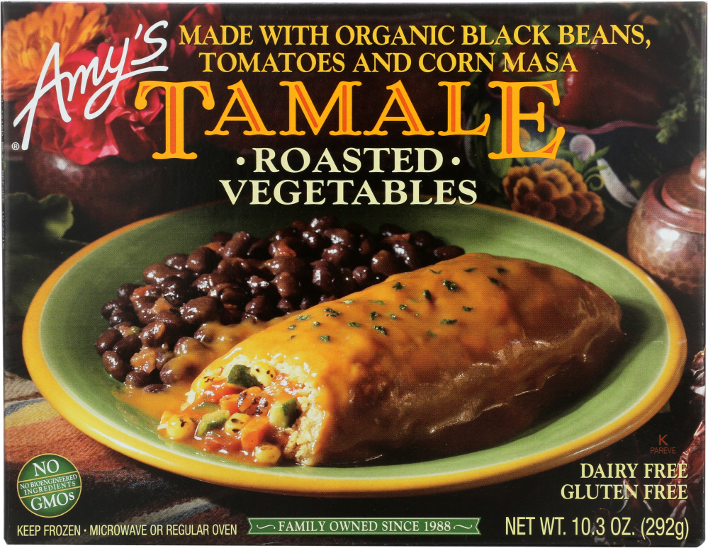 AMY’S: Roasted Vegetable Tamale, 10.3 oz - 0042272003150