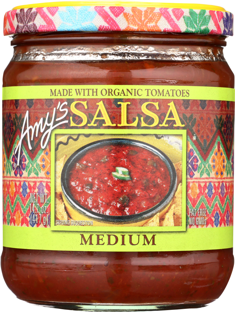 Amy's - Medium Salsa - Made With Organic Ingredients - Case Of 6 - 14.7 Oz - 042272004003