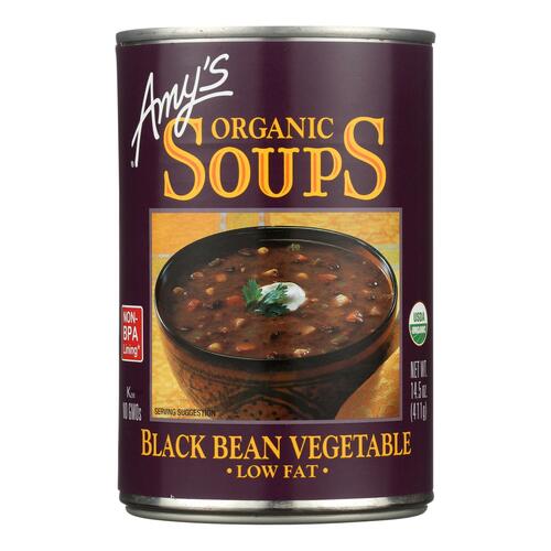 Amy's - Organic Low Fat Black Bean Soup - Case Of 12 - 14.5 Oz - 042272005048