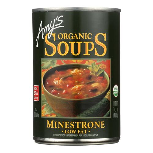 Amy's - Organic Low Fat Minestrone Soup - Case Of 12 - 14.1 Oz - 042272005079