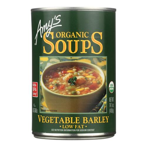 Amy's - Organic Low Fat Vegetable Barley Soup - Case Of 12 - 14.1 Oz - 042272005086