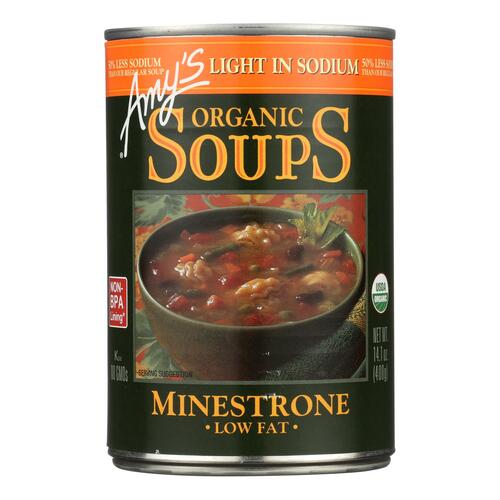 Amy's - Organic Low Sodium Minestrone Soup - Case Of 12 - 14.1 Oz - 042272005857